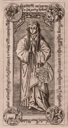 Elisabeth von Bayern, Gemahlin des Kurfürsten Ernst von Sachsen, Tafel 63. Kuperstich nach Grabplatte