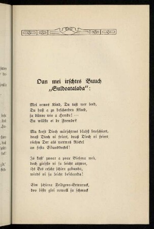 103-104, Dan mei irschtes Buch "Suldoatalaba" (Gedicht)