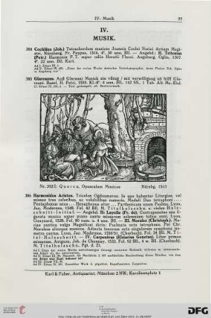 IV. Musik (Nr. 384-393)