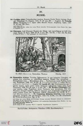 IV. Musik (Nr. 384-393)