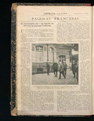 El Aniversario del 4 de Agosto de 1914 en la Cámara Francesa.