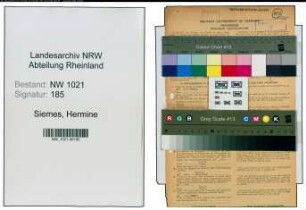Entnazifizierung Hermine Siemes , geb. 24.09.1915 (Verw.angest.)