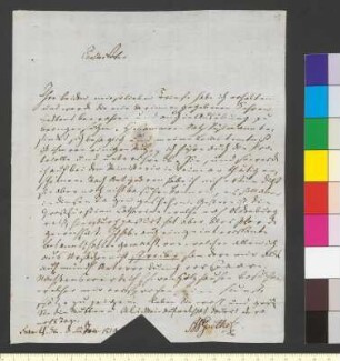 Brief von Goethe, Julius August Walter von an Goethe, Johann Wolfgang von
