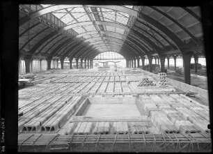 Bau des Badischen Bahnhofs in Basel