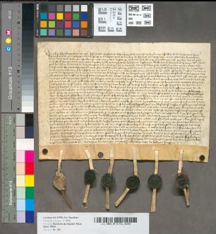 Vor Johann Schadelant, Gograf zu Stromberg Bischof Heinrichs von Münster und Administrator der Kirche zu Bremen, verkaufen Temme Hudepol und seine beiden Söhne Johann, Kanoniker zu Freckenhorst, und Friedrich, Herr zu Clarholz, dem Ehepaar Jasper von Oer und Anna den Zehnt in den Kirchspielen Ostenfelde und Westkirchen, den der genannte Temme Hudepol und sein verstorbener Bruder früher von Heinrich Hudepol, Kirchherrn der Alten Kirche in Warendorf, gekauft hatten. Zeugen: Heinrich Hudepol, Kirchherr der Alten Kirche zu Warendorf, Friedrich Vincke, Gert Westarp, Johann Slothe. des nesten donderdages na sunte Katherinen dage der hilligen junffern