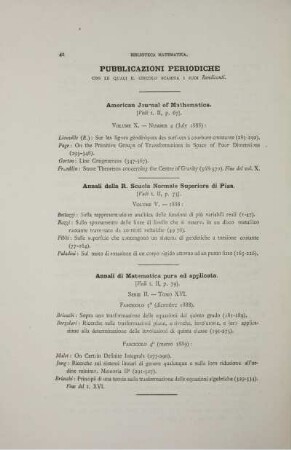 Pubblicazioni periodiche.