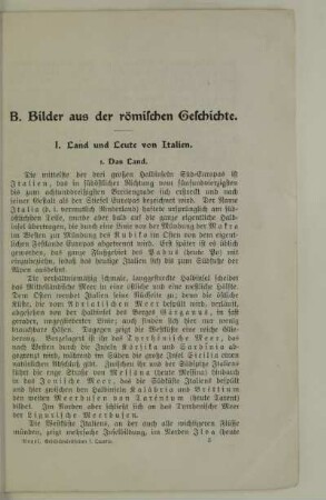 B. Bilder aus der römischen Geschichte