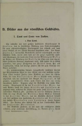 B. Bilder aus der römischen Geschichte