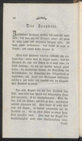 Die Freyheit