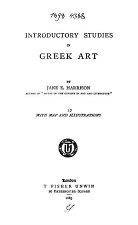 Introductory studies in Greek art