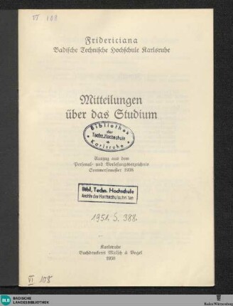 1938, Sommersemester