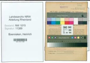 Entnazifizierung Heinrich Boenneken , geb. 07.06.1899 (Weichenwaerter)