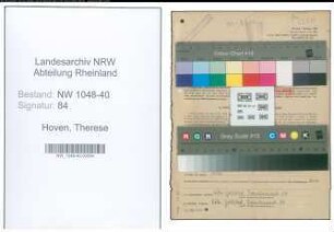 Entnazifizierung Therese Hoven , geb. 11.07.1906 (Angestellte)