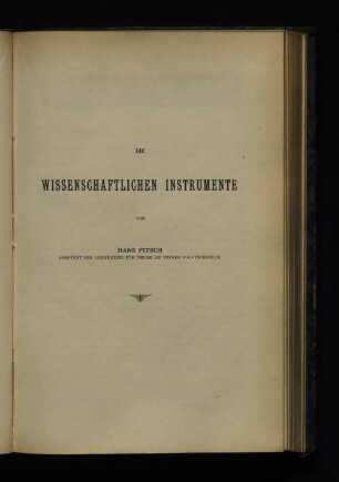 Die wissenschaftlichen Instrumente