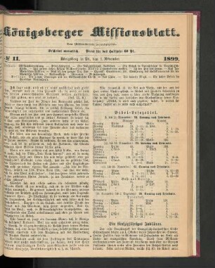 No 11. 1899.