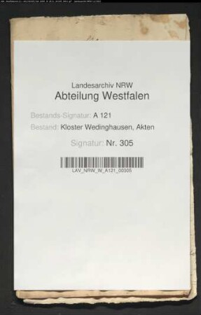 Verzeichnis der Aktiv- und Passivschulden des Werler Pastorats.