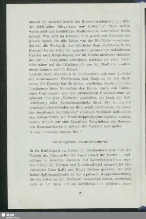 Der frühgotische Umbau der Ostpartie