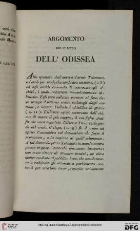 Argomento del II libro dell'Odissea