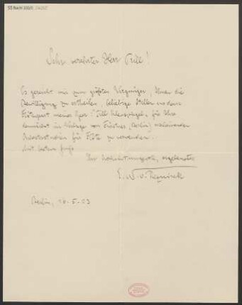 Brief an Emil Prill : 16.05.1903