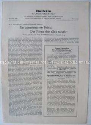 Informationsblatt des "Fränkischen Kreises" u.a. zur 3. Christlichen Friedenskonferenz in Prag