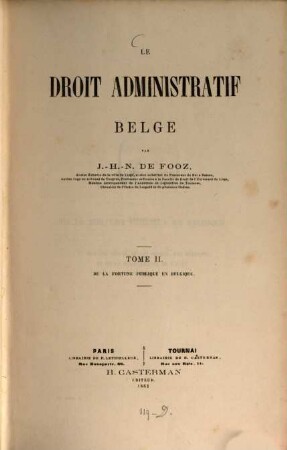 Le droit administratif belge, 2