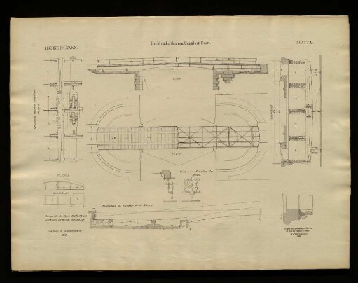Drehbrücke über den Canal von Caen.