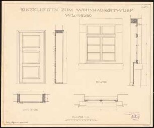 Wohnhaus: Fenster und Tür, 1:10