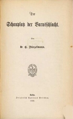 Der Schauplatz der Varusschlacht
