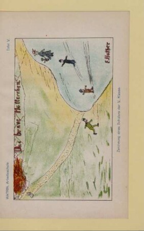 Tafel V. Das brave Mütterchen. Zeichnung eines Schülers der V. Klasse