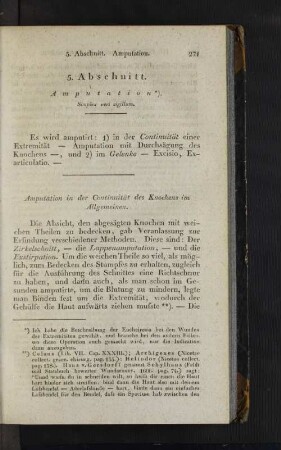5. Abschnitt. Amputation.