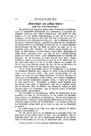 "Mutterschaft und geistige Arbeit" : auch eine Lehrerinnenfrage?