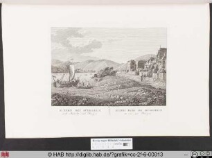 Ruinen bey Rüdesheim und Aussicht nach Bingen.