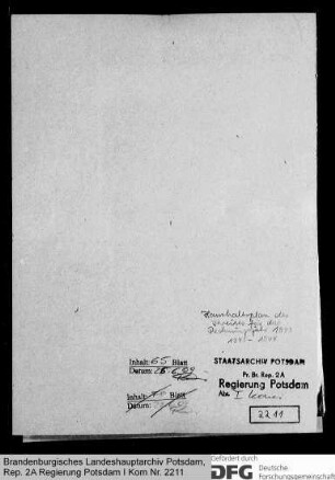 Haushaltsplan des Kreises Ruppin für das Rechnungsjahr 1943