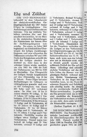 Ehe und Zölibat