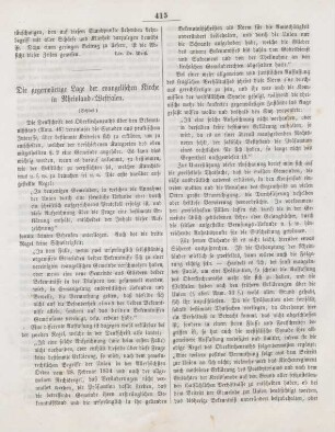 415-418 Die gegenwärtige Lage der evangelischen Kirche in Rheinland-Westfalen : Schluß