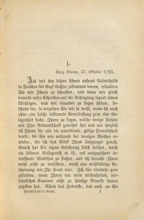 Ansichten über Aesthetik und Literatur : seine Briefe an Christian Gottfried Körner ; (1793 - 1830)