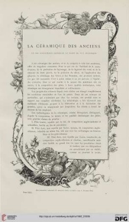 8: Le céramique des anciens et ses caractères généraux au point de vue technique
