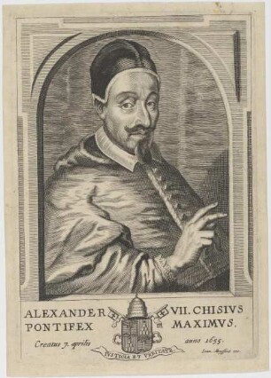 Bildnis des Alexander VII. Chisivs Pontifex Maximus