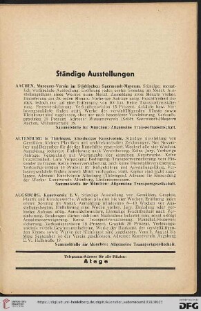Ständige Ausstellungen