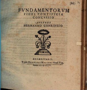 Fvndamentorvm Fidei Pontificiae Concvssio