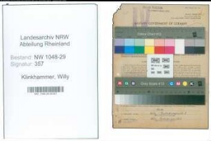 Entnazifizierung Willy Klinkhammer , geb. 12.08.1914 (Beamter)