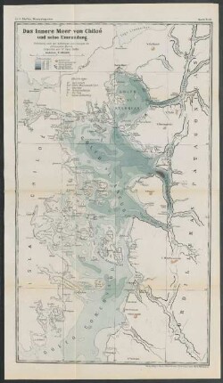 Das Innere Meer con Chiloé und seine Umrandung : Tiefenkarte, nach den Aufnahmen und Lotungen der chilenischen marine, entworfen von Dr. Hans Steffen ; Zu H. Steffen, Westpatagonien - Karte Nr. III