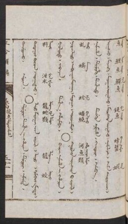 Muduri meihe i hacin = Luu moγai-yin jüil [Luu muqhai jiv jujil] = 龍蛇類
