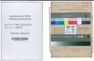 Entnazifizierung Heinrich Schroer , geb. 19.01.1904 (Kaufmann)
