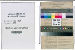 Entnazifizierung Caecilia Gertrud Kitschen , geb. 07.08.1892 ()