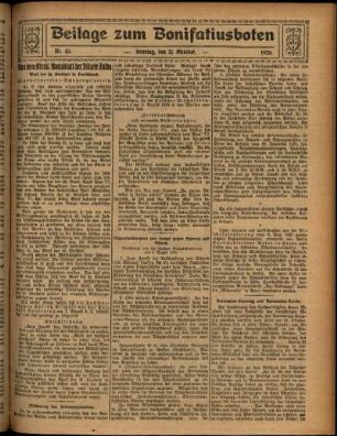 Zweite Ausgabe vom Sonntag, den 21. Oktober 1928.