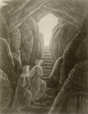 Dante und Vergil begrüßen wieder das Licht (Inferno 34)