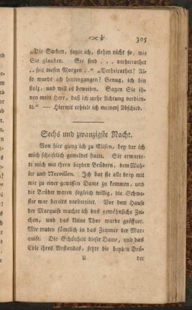 Sechs und zwanzigste Nacht. - Dreyßigste Nacht.