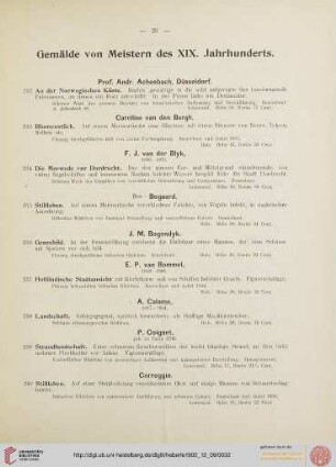 Gemälde von Meistern des XIX. Jahrhunderts (Nr. 232-288)