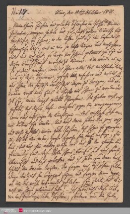 Meine theure Christine und geliebte Schwester in Christo! Meine Gedanken, … , 14.10.1822. - Benediktinerabtei St. Bonifaz in München und Andechs